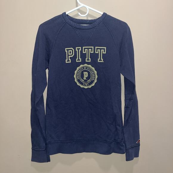 Vintage League Washed Fleece University Of Pittsburgh Sweatshirt S Academia Y2K - Picture 1 of 11